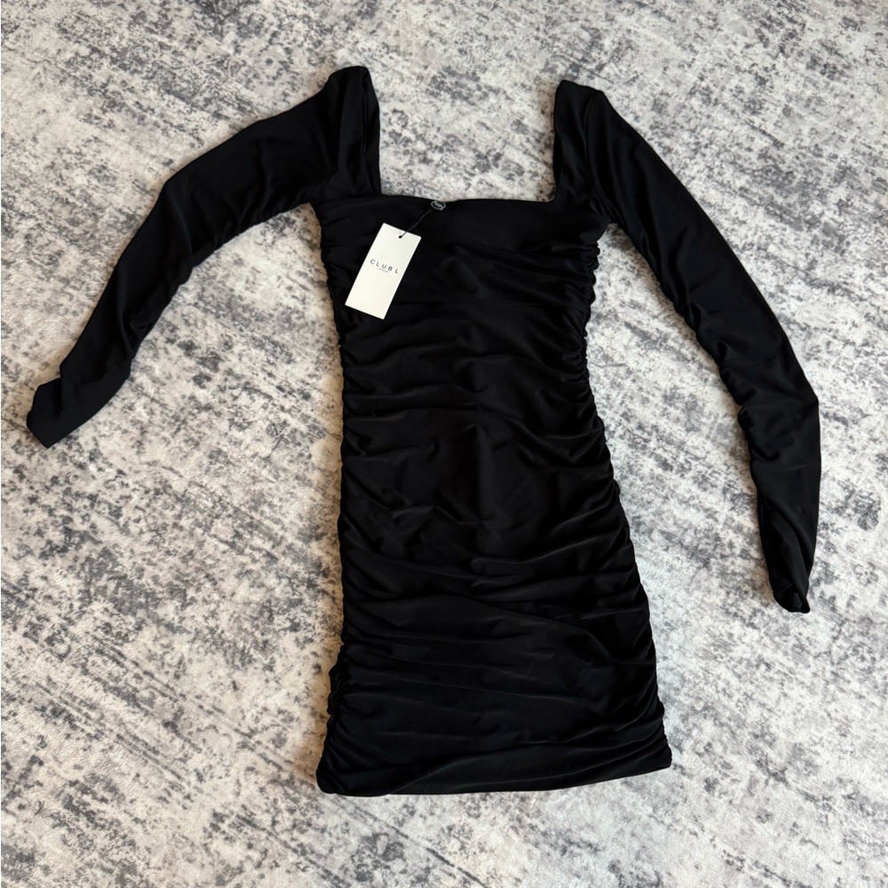 Club L London Black Long Sleeve Dress Size:S - Picture 3 of 5